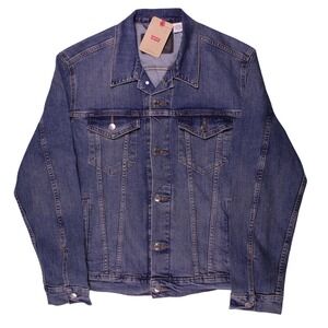 Levis Denim Jacket Mens Size Small Blue Medium Wash Denim Trucker Signature Jean